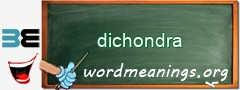 WordMeaning blackboard for dichondra